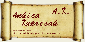 Ankica Kuprešak vizit kartica